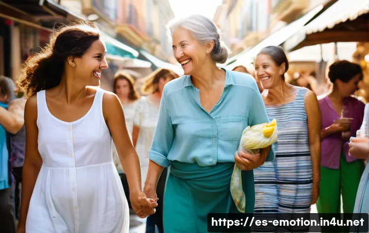 감정전이와 스트레스 관리 - **Prompt 1: "The Tapestry of Shared Emotions"**
    "A vibrant, bustling street market scene in a li...